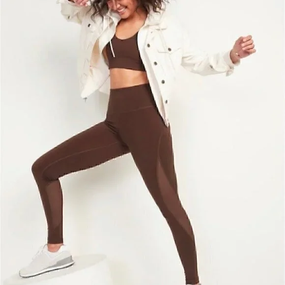 Old Navy High-Waisted Elevate Mesh-Trim Compression Size Large - Picture 3 of 14